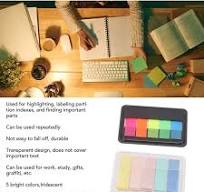Page Markers Index Tabs, PET Index Tabs 10 Sets for Office