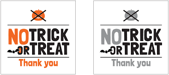 This sign is inspired by a vintage bag that was available in the 1950's. Halloween Safety Tips