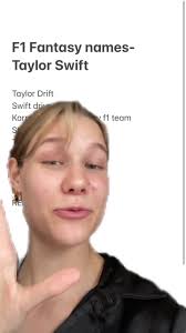 My whole world right now Taylor Swift and F1 ……..so here is my present to  you! F1 fantasy team names Swift edition 🤭🫶🏼 let me know if you have any  others!!! #taylorswift #f1 #f1fantasy #f1 ...