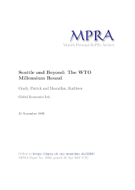 A new period o f life 5. Https Mpra Ub Uni Muenchen De 2989 1 Wto Millennium Round Book Consolidated Oct29 Pdf
