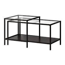 Vittsjo Nesting Tables Set Of 2 Black Brown Glass 35 3 8x19 5 8 Ikea Ikea Coffee Table Ikea Nesting Tables Coffee Table Makeover