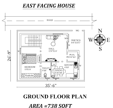 35 6 X26 9 1bhk East Facing Small House Plan As Per Vastu Shastra Autocad Drawing File Details Cadbull In 2020 Indian House Plans House Plans Kerala House Design