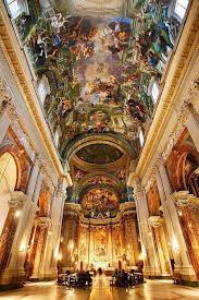 La solución más sencilla y a la vez la más genial viene de la mano de otro jesuita, andrea pozzo en 1685 que realiza una falsa cúpula pintada sobre tela. Iglesia De San Ignacio De Loyola Por Amor Al Arte Facebook