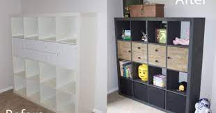Ikea Expedit Makeover Chalk Paint And A Trip To Bunnings And Voila Guest Room Storage Furniture Makeover Toy Rooms