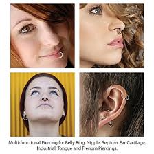 Buy BodyJ4You 2PC Ball Closure Ring Black Steel 14G BCR 6mm Tragus Rook  Daith Nose Septum Eyebrow Jewelry at Amazon.in