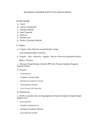 Contoh pendahuluan merupakan bagian awal yang berisi intro atau pembukaan dalam suatu karya tulis tertentu. Contoh Portofolio Budaya Mutu Doc