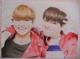 Vhoperssssssssss (its weird to call it vopers lmao). Artstation Bts V And Jhope Drawing Raven Duran