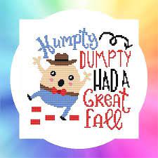 Cavalier, french bulldog, terrier, chihuahua, toy poodle, chin, doberman, golden retriever kyoko maruoka. Nursery Rhyme Humpty Dumpty Cross Stitch Pattern By Marcia Manning Crosstitch Com