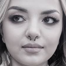 Barbell Septum Hoop With Ball Andromeda Opal Ball 16G Horseshoe Barbell  Septum Piercing