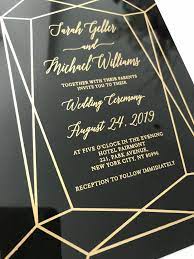 Black Acrylic Invitation Trending Wedding Stationery 2018 Wedding Trends Acrylic Acrylic Wedding Invitations Fun Wedding Invitations Black Wedding Invitations