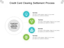 With this arrangement, a consumer pays a debt settlement company a monthly payment. Credit Card Clearing Settlement Process Ppt Powerpoint Presentation Slides Design Inspiration Cpb Pdf Powerpoint Templates