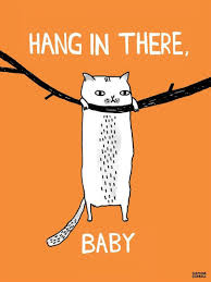 Hang on leopard small poster. Hang In There Cat Poster