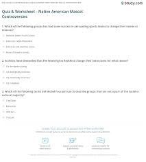The answer is the washington redskins as lombardi finished his career in 1969 as the coach of the team. Quiz Worksheet Native American Mascot Controversies Study Com