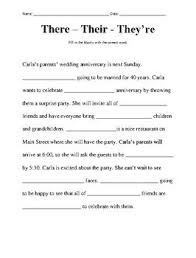 There Their They Re Fill In The Blanks Learning Worksheets Teaching Social Studies Educational Activities For Kids