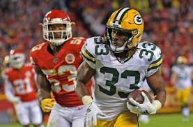Aaron jones of the green bay packers teased dallas cowboys cornerback byron jones with a sassy wave goodbye during last sunday's game, and now he literally has to pay for it. Green Bay Packers Aaron Jones Emerging As Elite Nfl Running Back
