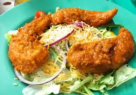 Chicken Tender Salad At Hackett Hot Wings Joplin Mo Life Pulled Pork Dinner Hot Wings Catfish Dinner