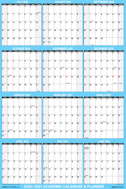 2020 2021 Academic Planning Calendar 24 X 36 Swiftglimpse Swift Calendars