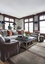 Wood Blinds Living Room Img Source Mydesignchic Com Interior Designer Sam Allan Dark Wood Living Room Wood Blinds Living Room Living Room Wood