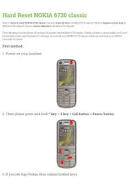 Hard Reset NOKIA 6720 classic ...