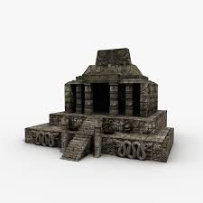 Low Poly Aztec Temple 3d Model Ad Aztec Poly Model Temple In 2020 Aztec Temple Aztec Architecture Aztec Pyramids