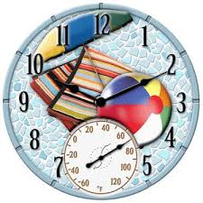 Outdoor Thermometer Clock 14 Beach Poolgear Plus Outdoor Thermometer Outdoor Clock Pool Shed
