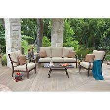 Siena 5 Piece Seating Set By Woodard Patio Seating Sets Patio Furniture For Sale Sunbrella Patio Furniture