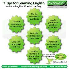We would like to show you a description here but the site won't allow us. 7 Tips For Learning An English Word Every Day Woodward English