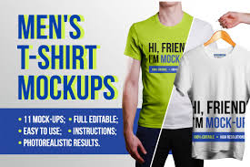 It is fairly simple to change the color of individual parts, like panels and seam threads, and to add your artwork using the provided. Men S T Shirt Mockups Creative Photoshop Templates Creative Market