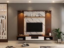 A tv wall unit is designed to hold and organize a television and other multimedia equipment. Modern Tv Units Interiors In Bangalore Houzlook