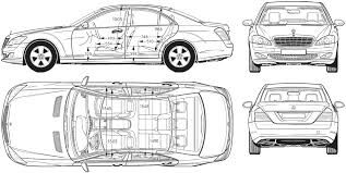 2006 Mercedes Benz S Sedan Blueprint Benz S Benz S Class Mercedes Benz