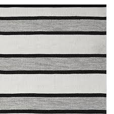 Perennials Awning Striped Black Outdoor Rug Williams Sonoma Black and white striped outdoor indoor rug 47'' x 71'', collive farmhouse cotton woven outdoor rugs runner, washable layered front door mat for layered door mats/porch/kitchen/bathroom/laundry room.