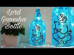 How To Draw Lord Ganesha On Bottle Easy Bottle Art Diy Bottle Painting Episode 44 Youtube In 2020 Diy Bottle Crafts Bottle Art Glass Bottle Crafts