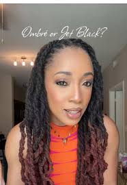 Reverse Ombre Locs Black Girl Brown to Black