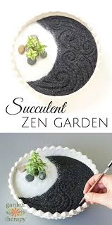 Find Peace Of Mind In A Mini Succulent Zen Garden Garden Therapy Zen Garden Zen Garden Design Zen Garden Diy