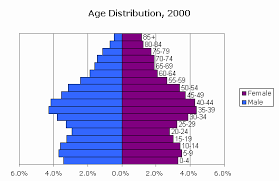 censusscope population pyramid and age distribution