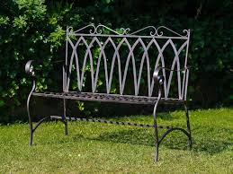 Nostalgische Gartenbank 116cm Eisen Bank Nostalgie Antik Stil Garten Gartenbank Eisen Gartenbank Bank