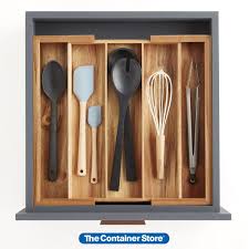 Since it's natural wood, each. Expandable Acacia Utensil Tray Utensil Tray Utensil Organization Wood Utensils