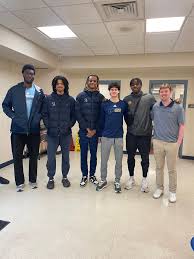 The Quinnipiac University men's basketball team visited #MauroSheridan  School in honor of our monthly theme, Moving Forward Together! #NHPS
