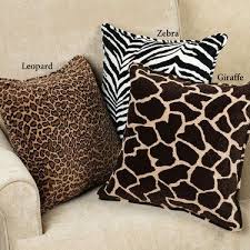Safari Animal Print Velveteen Decorative Pillows Animal Print Furniture African Home Decor Leopard Print Decor