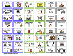 Schedules Behavior Charts Task Icon Cards Behaviour