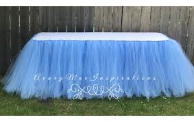 Tulle Table Skirt Any Color Tutu Table Skirt Baby Blue Tutu Etsy Table Skirt Tulle Table Tulle Table Skirt