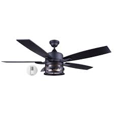 Ceiling fan running slow or not working on all speeds. Home Decorators Collection Pemberton 52 Inch Matte Black Ceiling Fan With Seeded Glass Le The Home Depot Canada