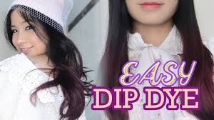 It is a serious process. Purple Hair How To Easy Dip Dye Hair At Home Asian Hair Youtube