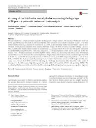 A training course gave him access to professional training since then, medals, records and international recognition have planted pablo's life with success. Accuracy Of The Third Molar Maturity Index In Assessing The Legal Age Of 18 Years A Systematic Review And Meta Analysis Request Pdf