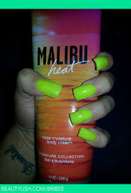 A leopard print will add extra beauty to these nails. Neon Hot Yellow Acrylic Nails Brittany G S Bribee Photo Beautylish