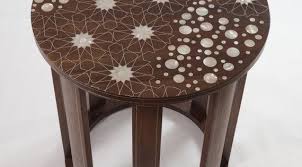 table ronde cafe table en bois mere de perle etsy round ottoman coffee table round metal coffee table ottoman coffee table