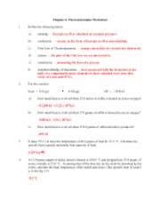 (no rating) 0 customer reviews. Chapter 6 Thermodynamics Worksheet Chapter 6 Thermodynamics Worksheet 1 Define The Following Terms A B Exothermic Energy In The Form Of Heat Given Course Hero