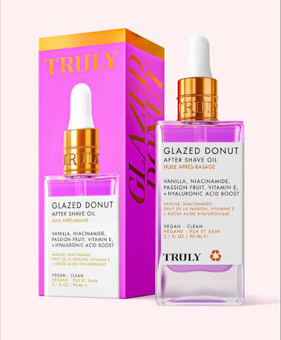 Truly Glazed Donut After Shave Oil 🍩✨ Glazed Donut – Tu glow diario post- afeitado: ✔️ Suero diario post-afeitado 🌿 ✔️ Hidratación inmediata 💧 ✔️  Textura ligera y 0% grasosa ☁️ ✔️ Aroma