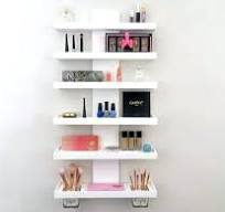 Wall Mounted Makeup Organizer | Tiered Makeup Shelf ...
