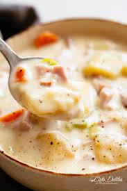 If you love ham & potato, check. Creamy Ham Potato Soup Cafe Delites